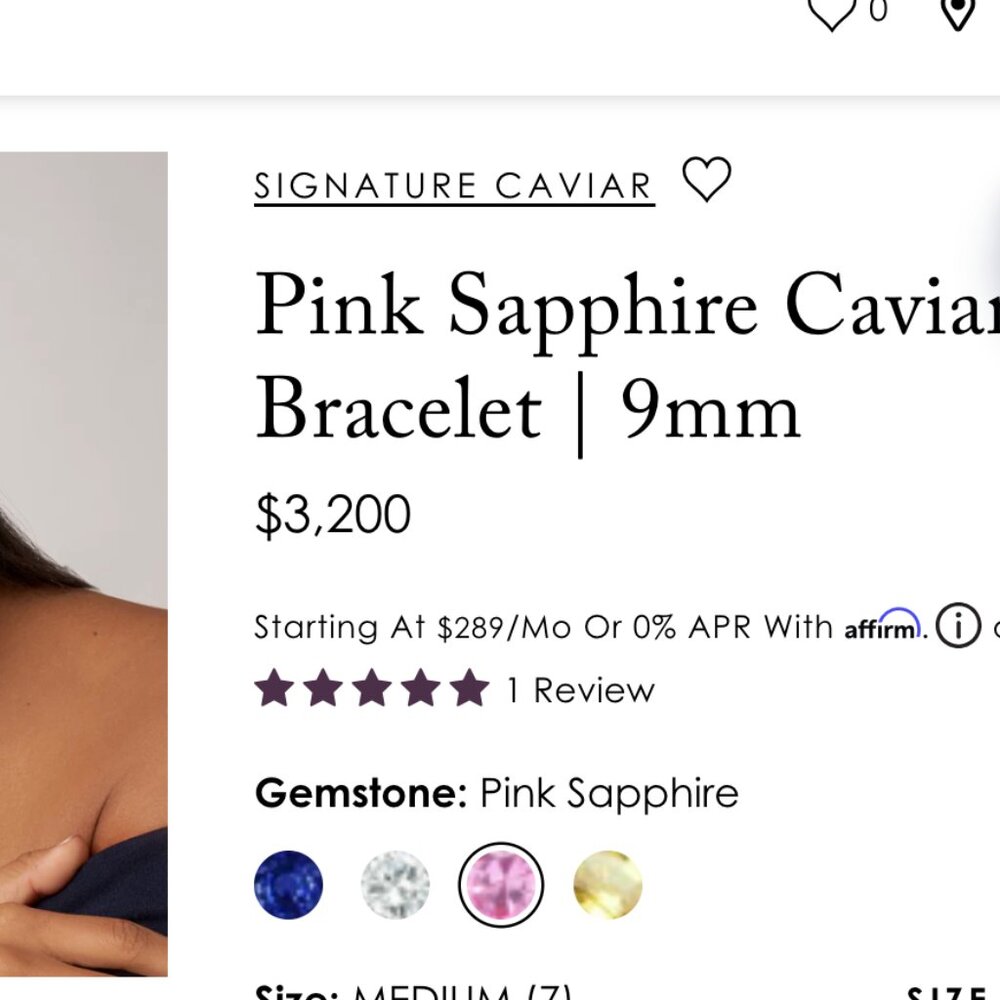 Pink Sapphire Caviar Bracelet | 9mm from Lagos Sz 7 - Picture 11 of 11